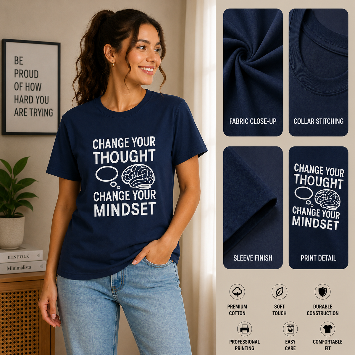Change Your Mindset | Positive Thinking Tee | Inspirational Graphic T-Shirt