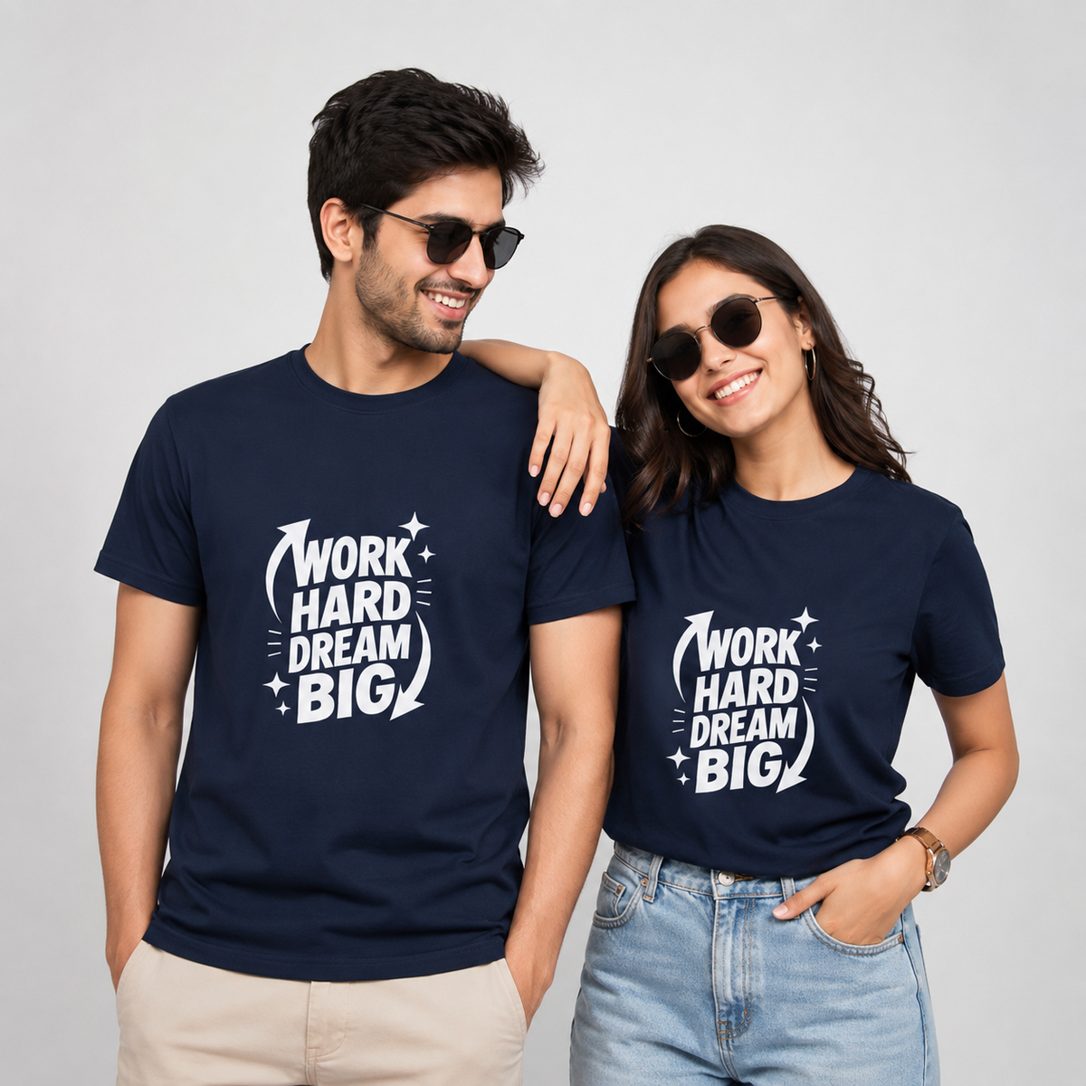 Dream Big Work Hard | Hustle Motivation Graphic Tee
