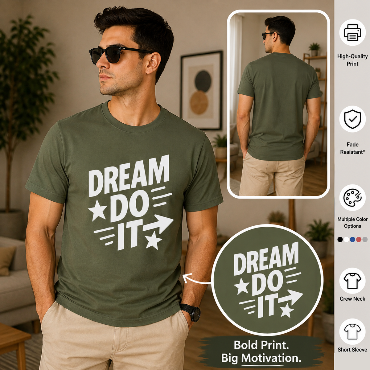 Dream It Do It Motivational Graphic T-Shirt