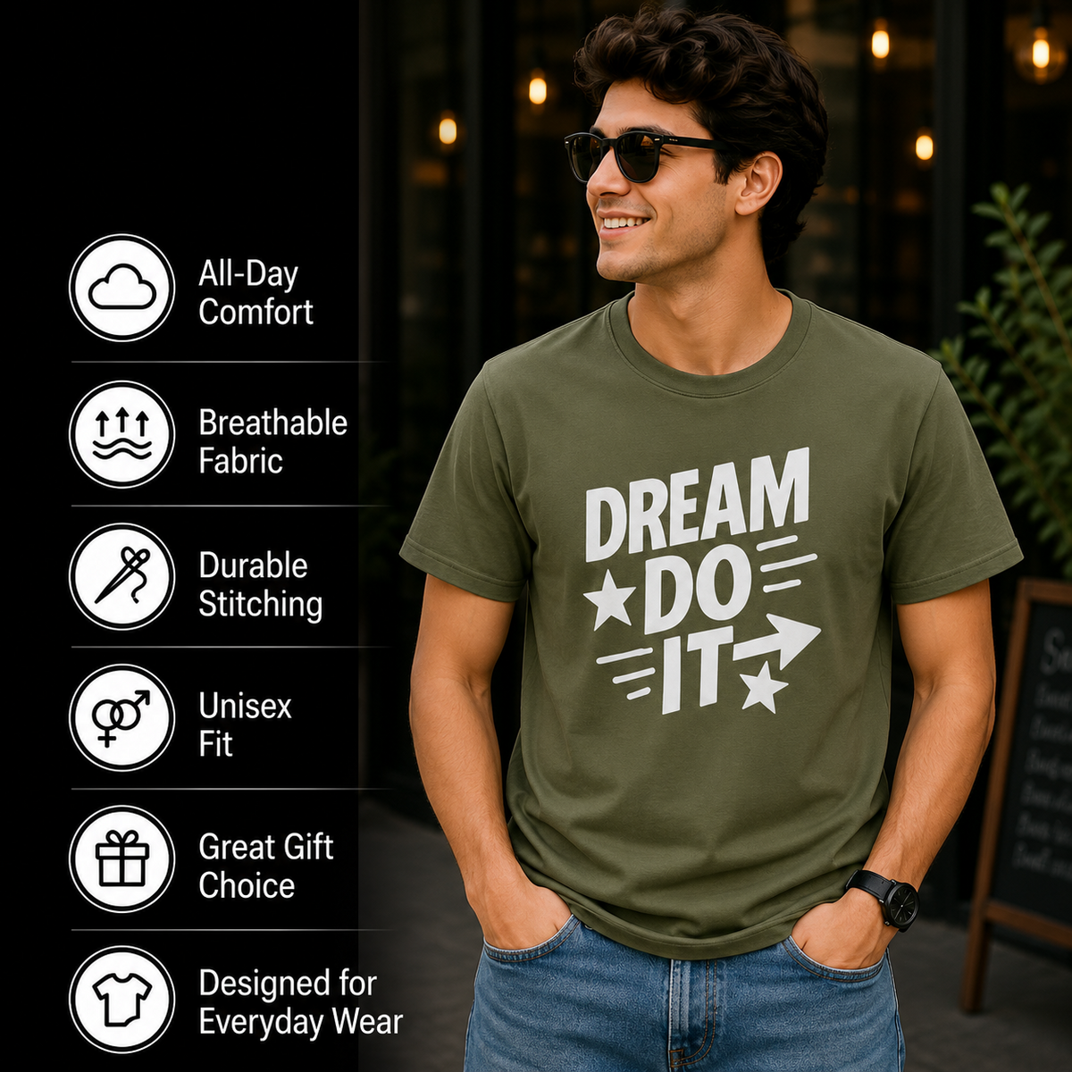 Dream It Do It Motivational Graphic T-Shirt