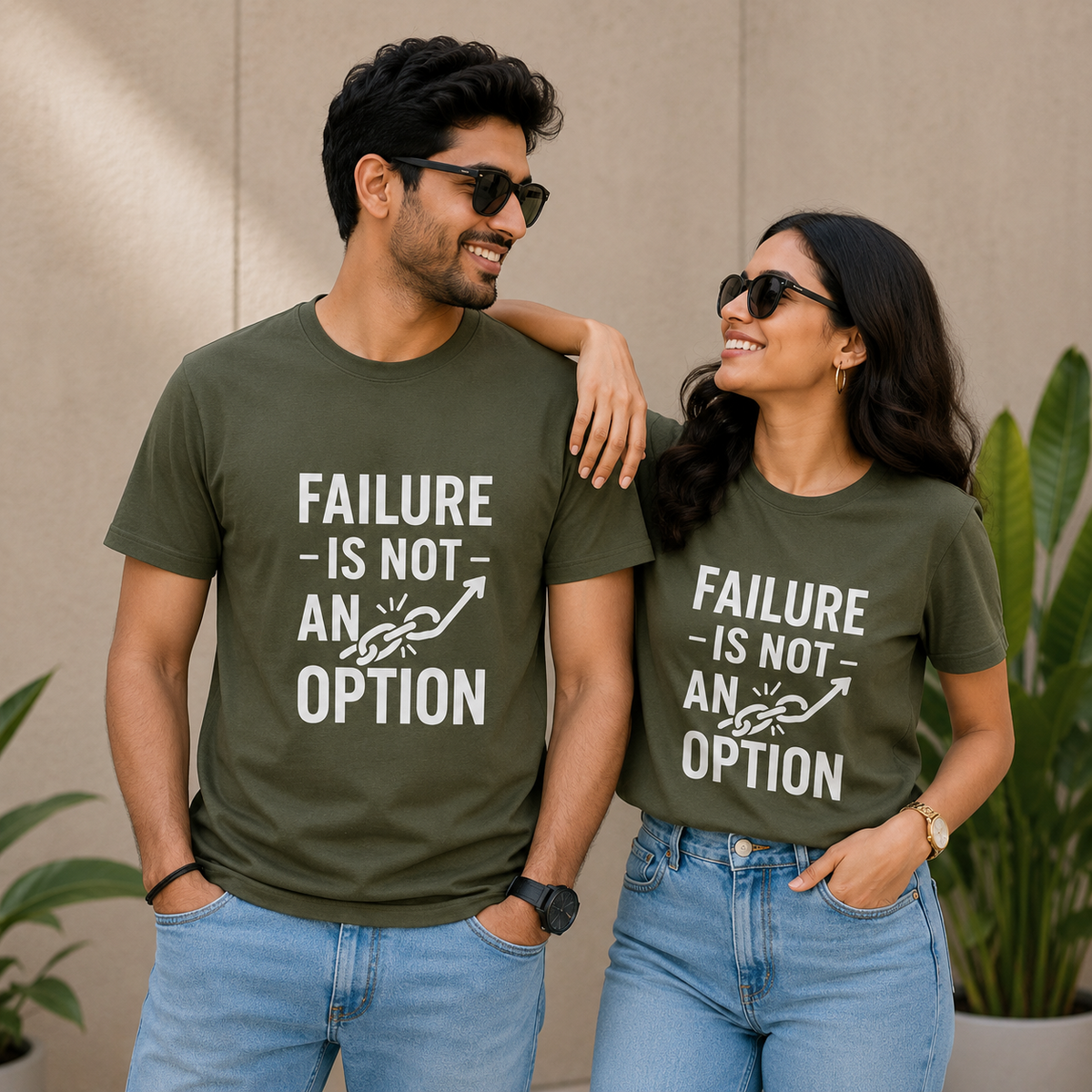 Failure Is Not An Option Motivational Graphic T-Shirt