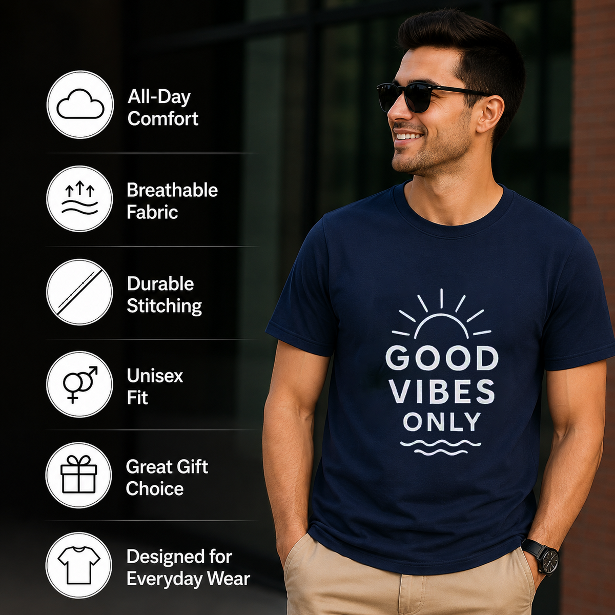 Good Vibes Only | Positive Vibes Tee | Inspirational Graphic T-Shirt