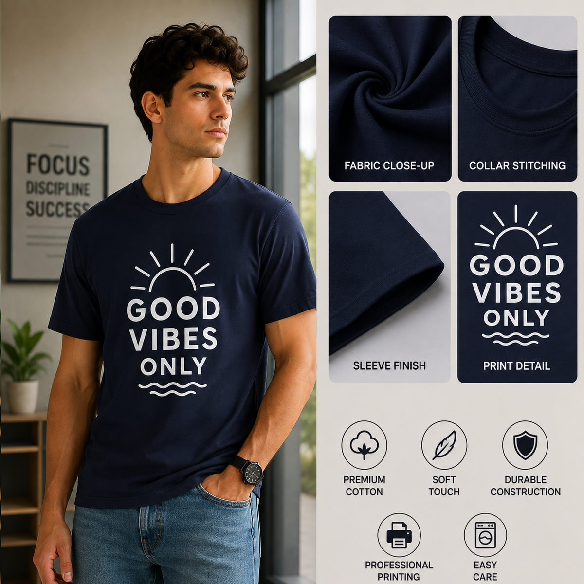 Good Vibes Only | Positive Vibes Tee | Inspirational Graphic T-Shirt