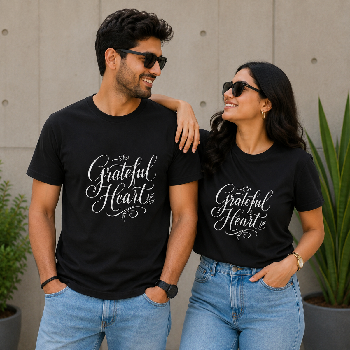 Grateful Heart | Gratitude Tee | Inspirational Graphic T-Shirt