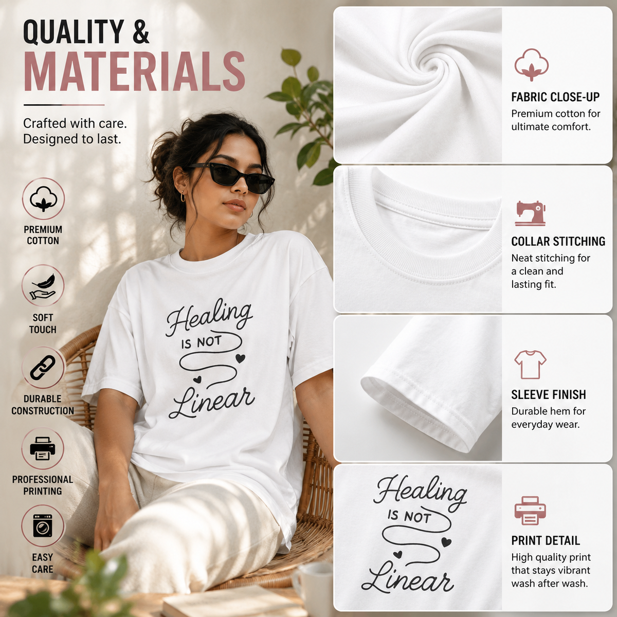 Healing Is Not Linear | Mental Health Tee
