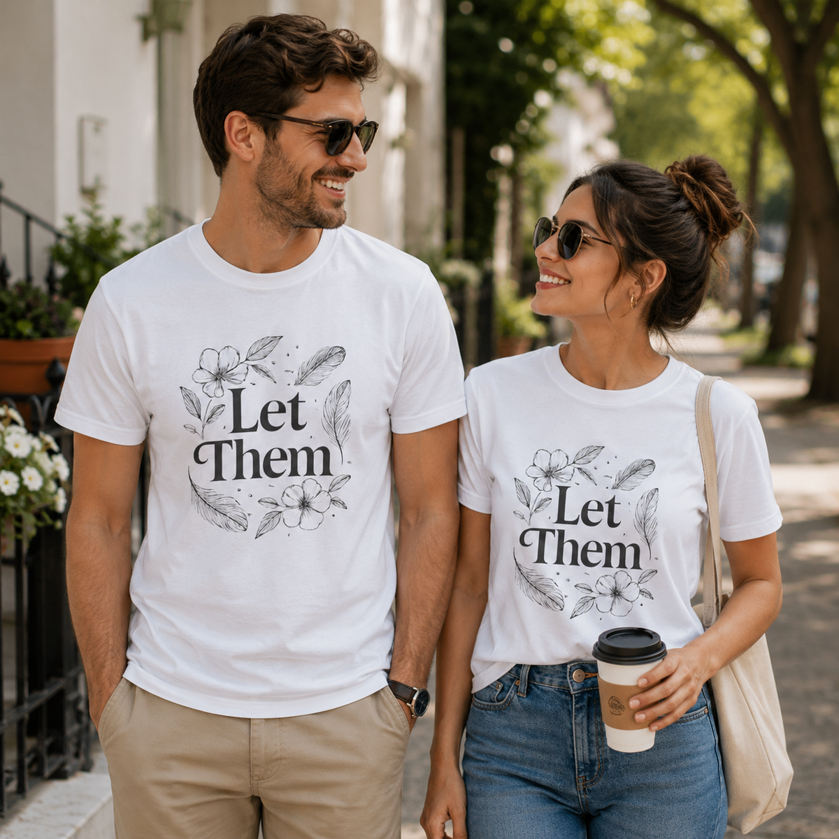 Let Them | Minimalist Mindset Tee | Inspirational Graphic T-Shirt