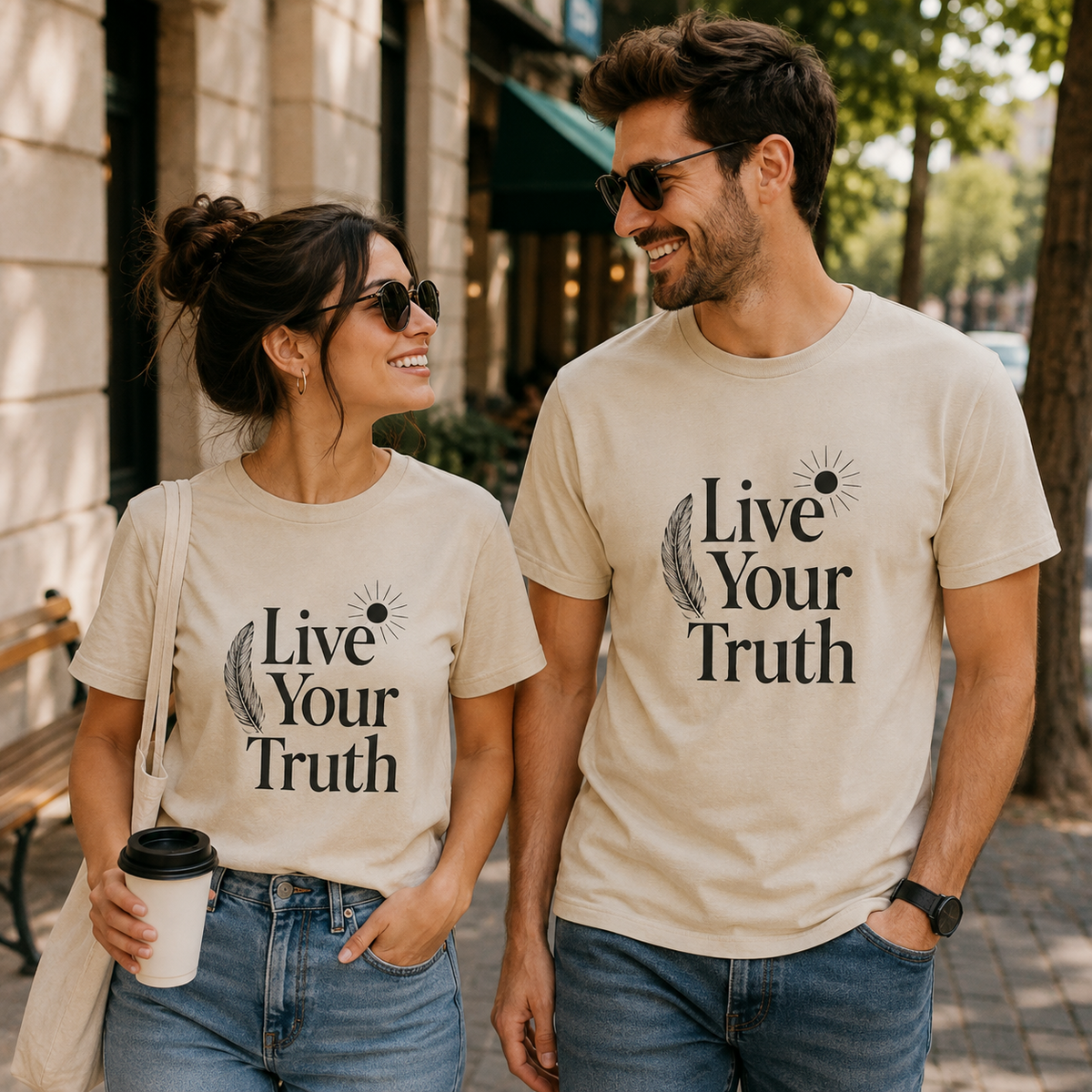 Live Your Truth | Authentic Self Tee | Inspirational Graphic T-Shirt