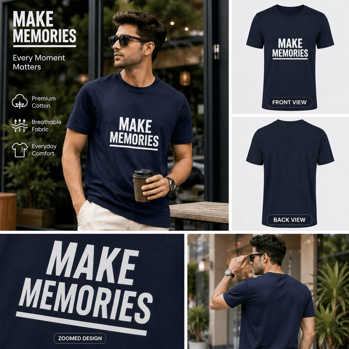 Make Memories | Adventure Tee | Inspirational Graphic T-Shirt
