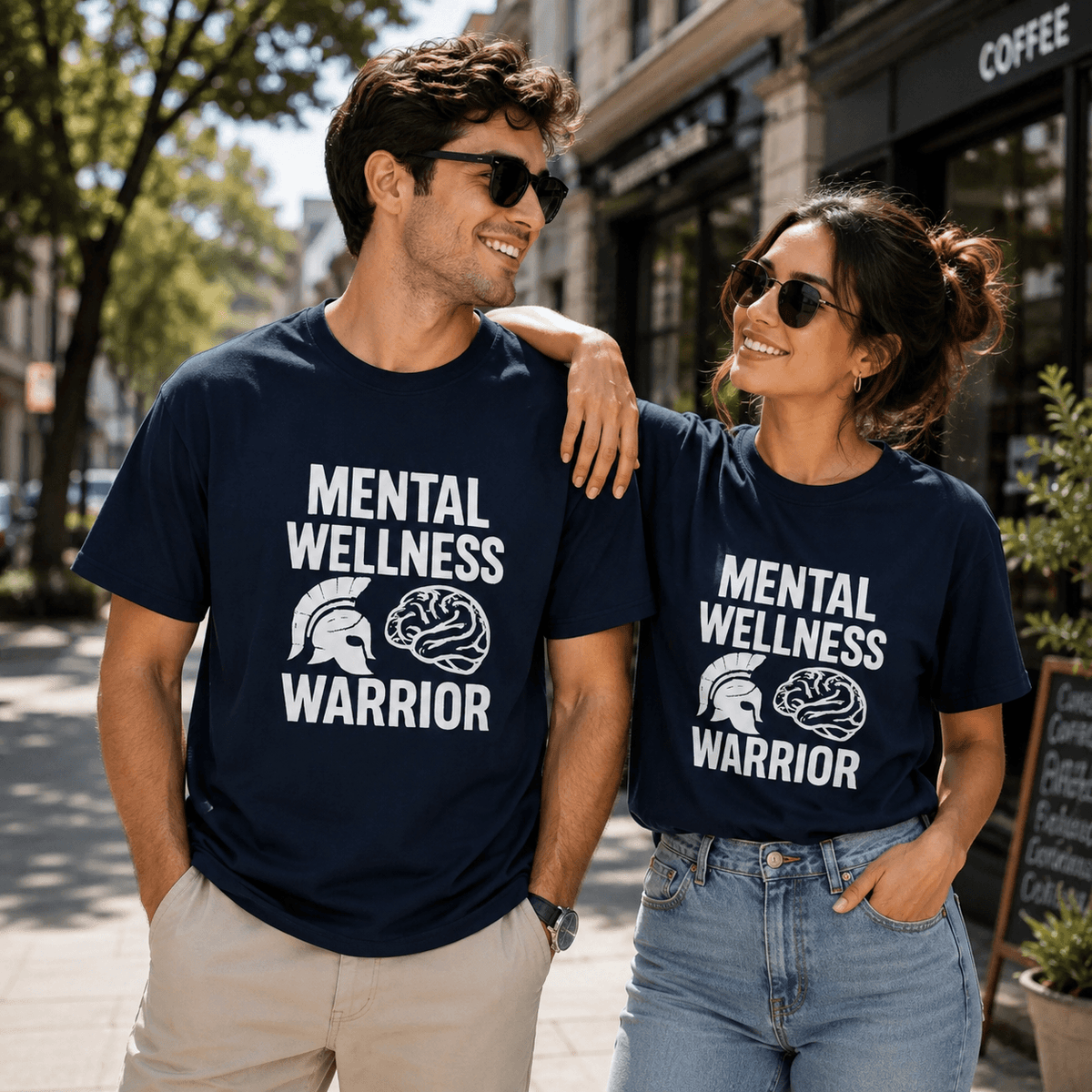 Mental Wellness Warrior | Mental Health Tee | Inspirational Graphic T-Shirt