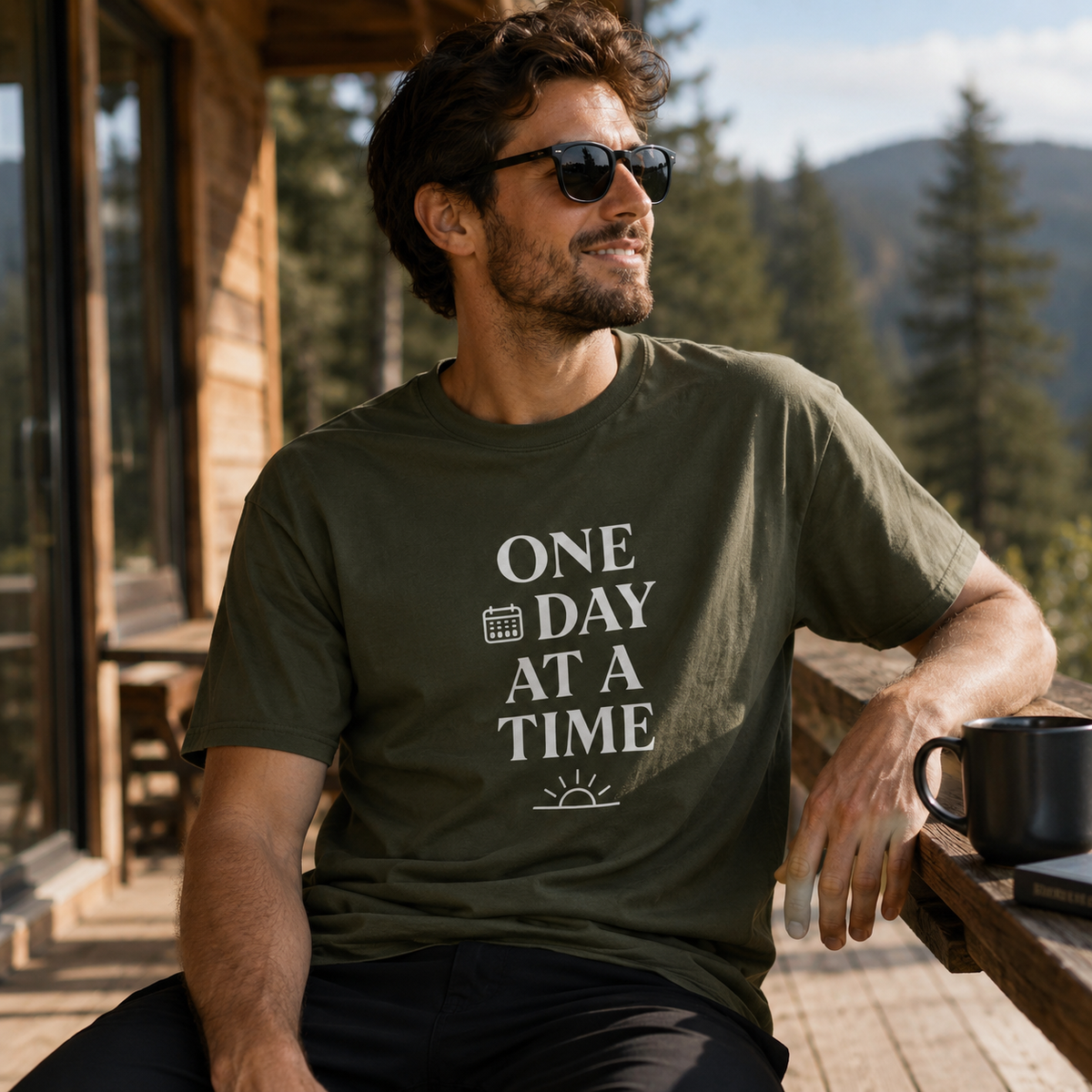 One Day At A Time | Positive Mindset Tee Inspirational Graphic Tee