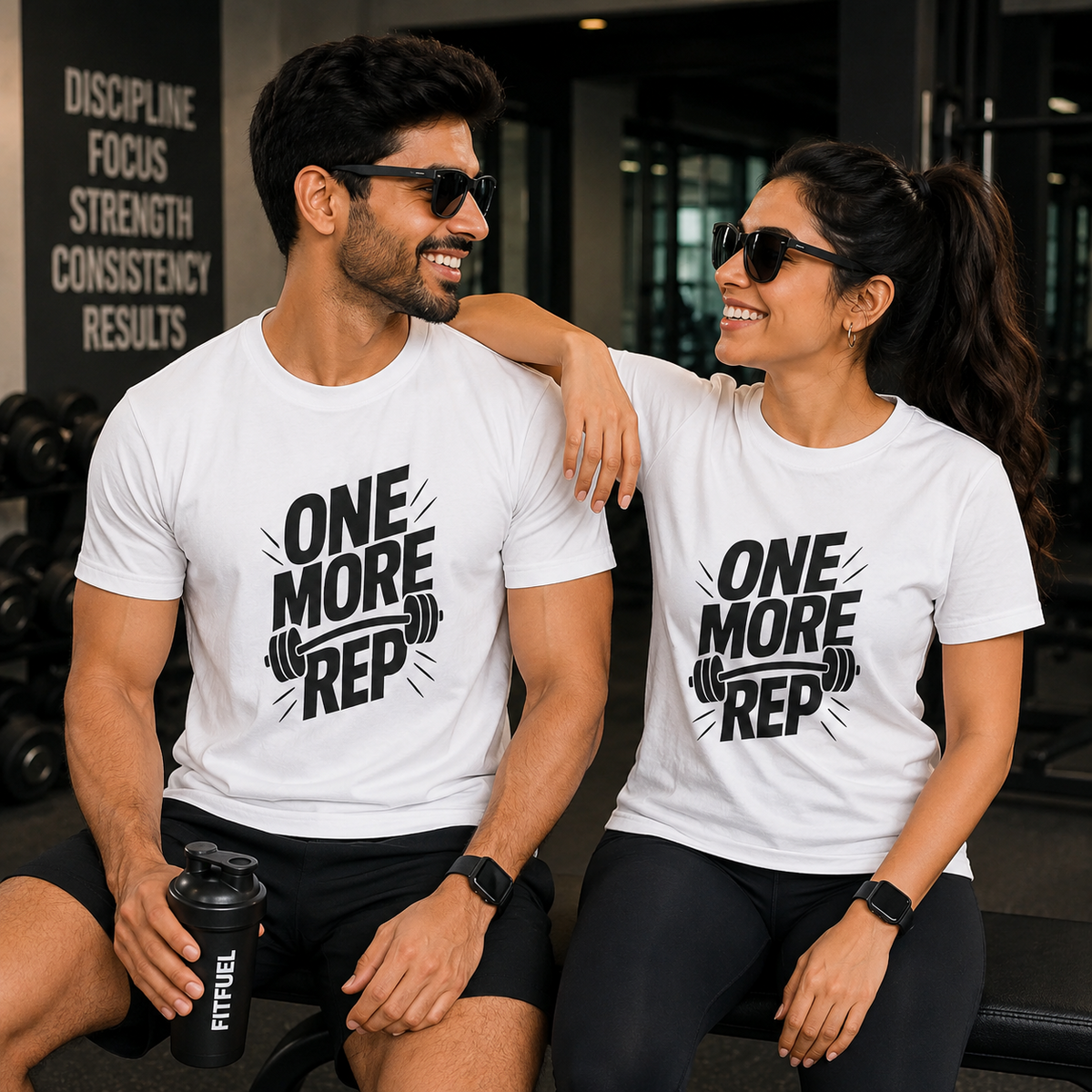 One More Rep | Gym Workout Tee | Inspirational Graphic T-Shirt