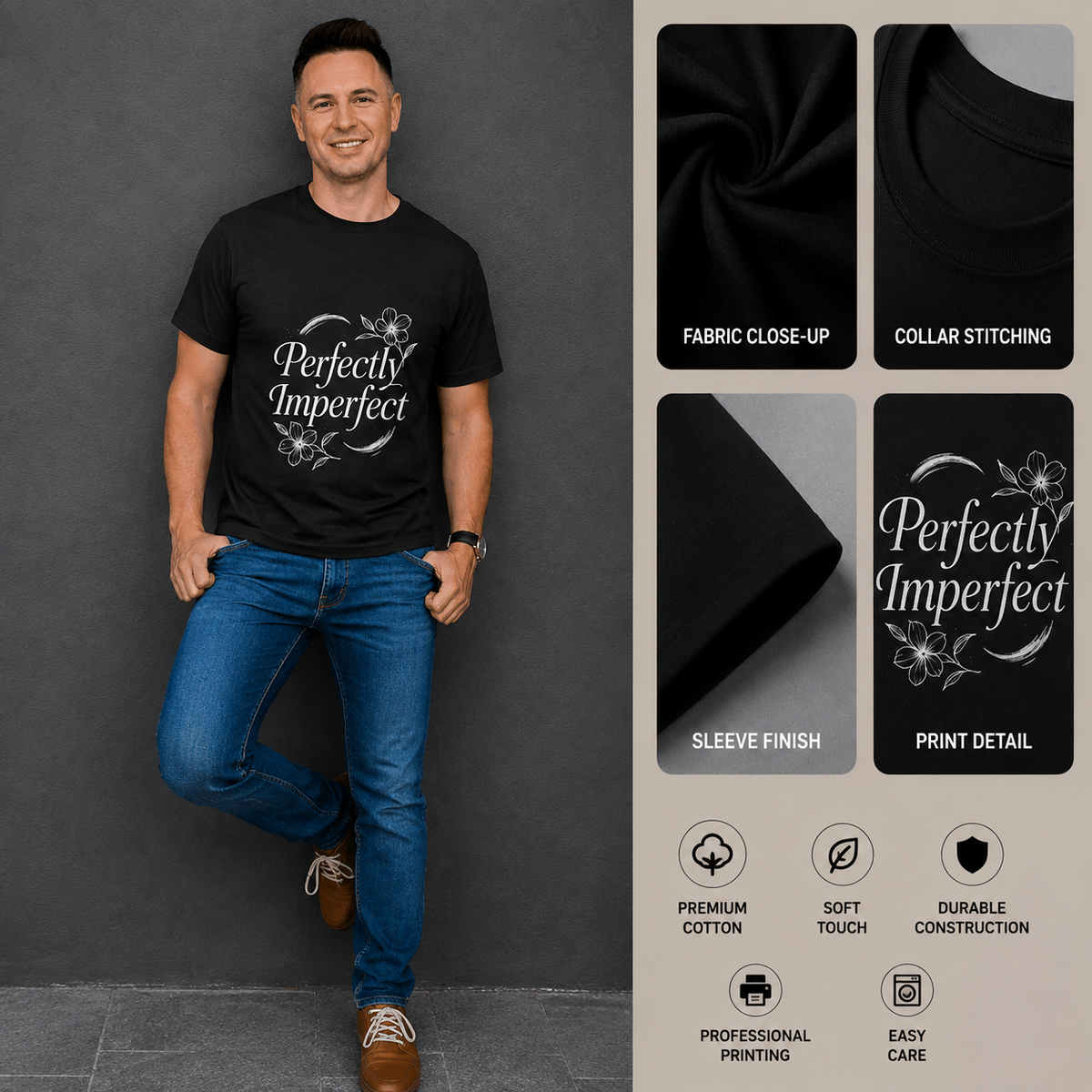 Perfectly Imperfect | Self Love Tee Inspirational Graphic Tee