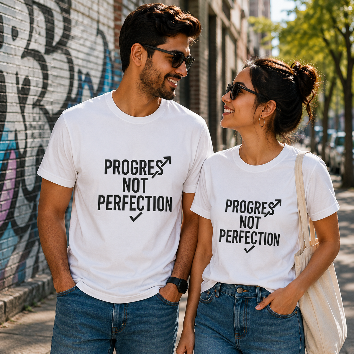 Progress Not Perfection | Growth Mindset Tee Inspirational Graphic Tee