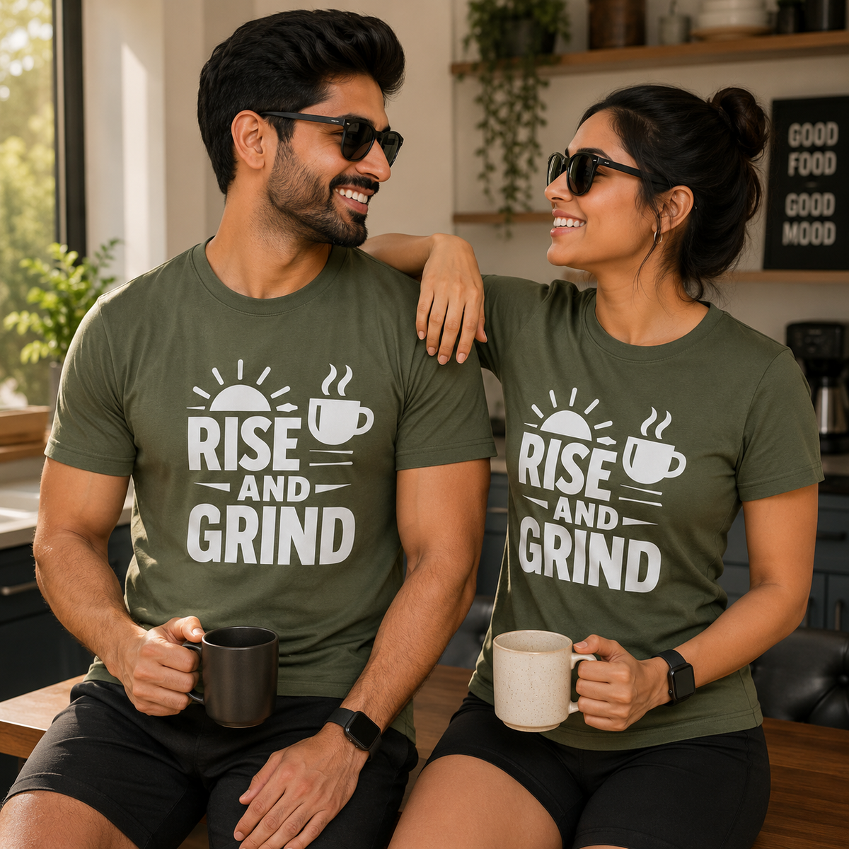 Rise And Grind | Hustle Motivation Tee Inspirational Graphic Tee