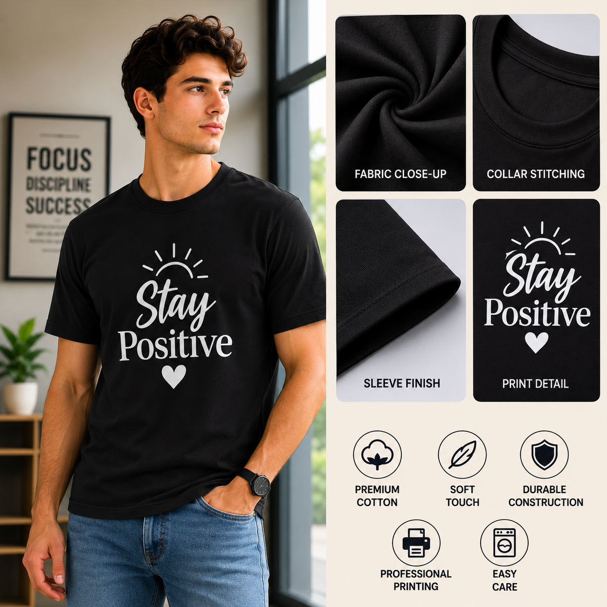 Stay Positive | Positive Mindset Graphic Tee