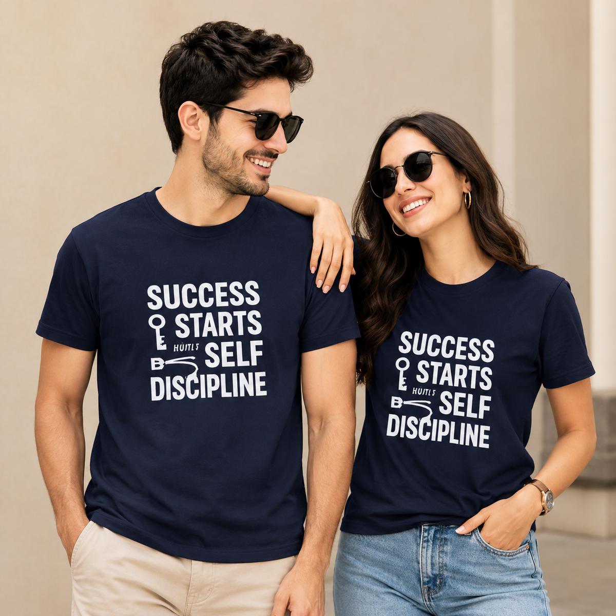 Success Starts With Discipline Motivational Graphic T-Shirt