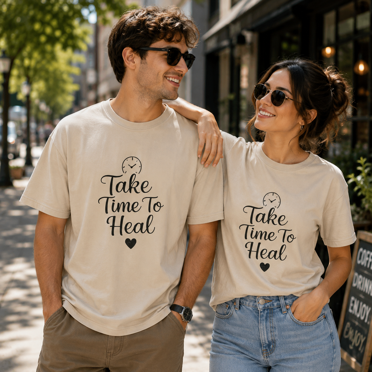 Take Time To Heal | Mental Health Graphic Tee