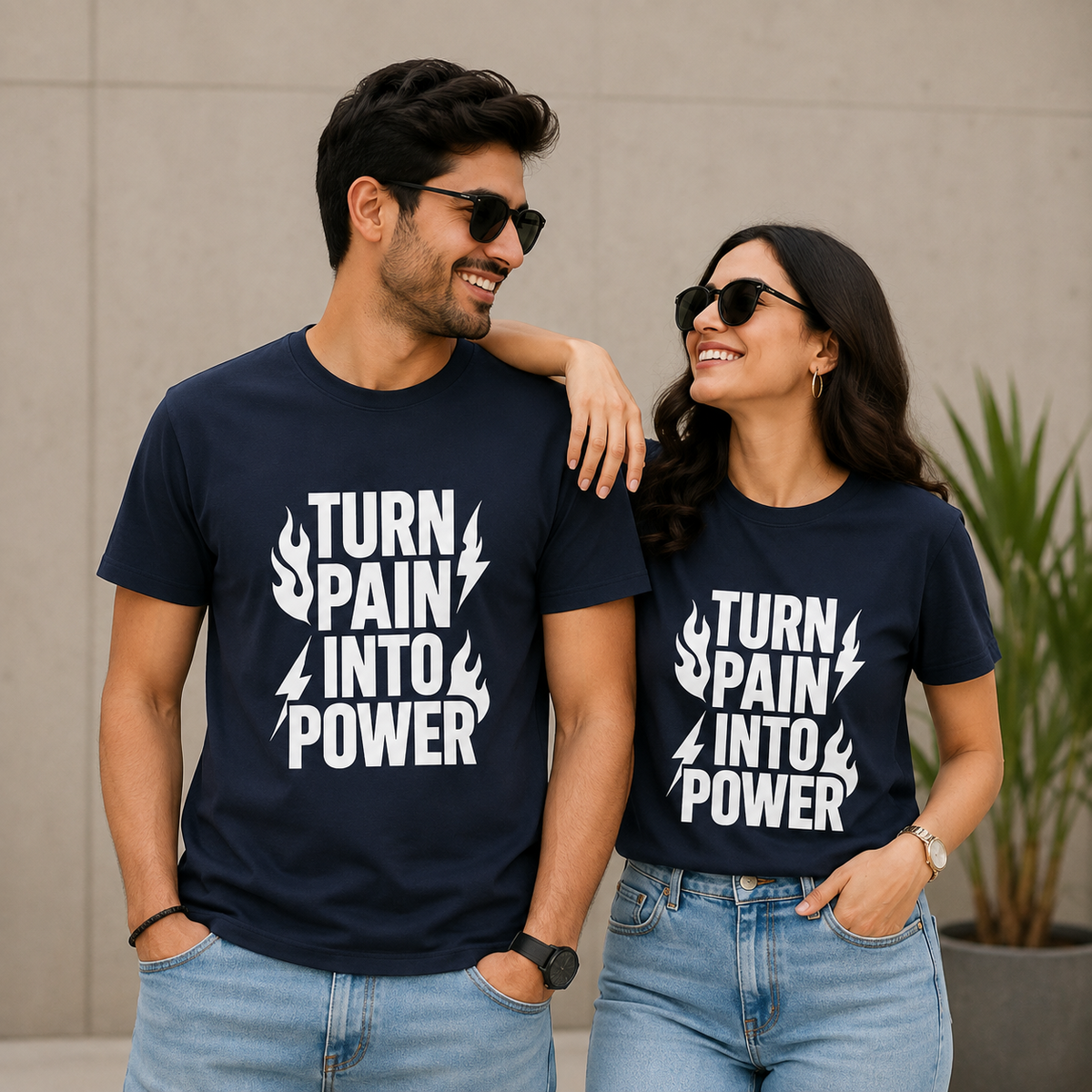 Turn Pain Into Power | Mental Strength Graphic Tee