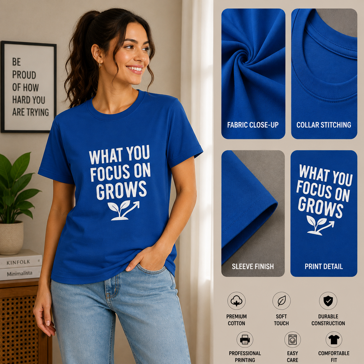 What You Focus On Grows | Growth Mindset Graphic Tee