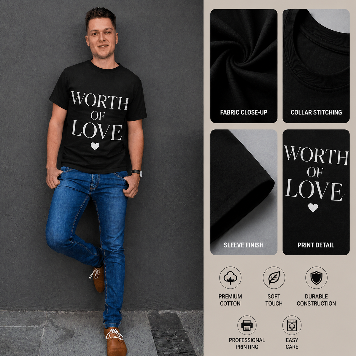 Worthy Of Love | Self Love Graphic Tee