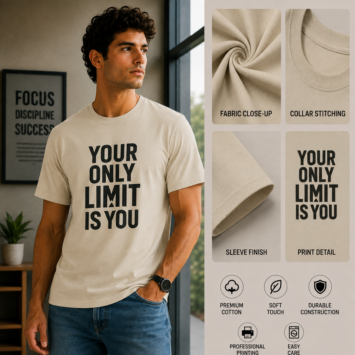 Your Only Limit Is You | Gym Motivation Tee