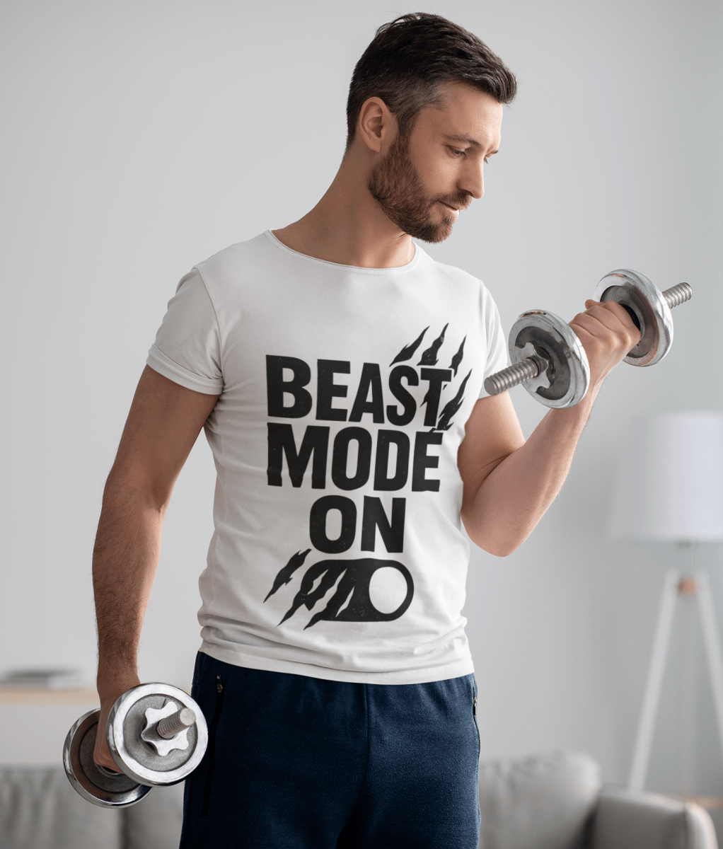 Beast Mode On | Gym Motivation Tee - Positivity Prints