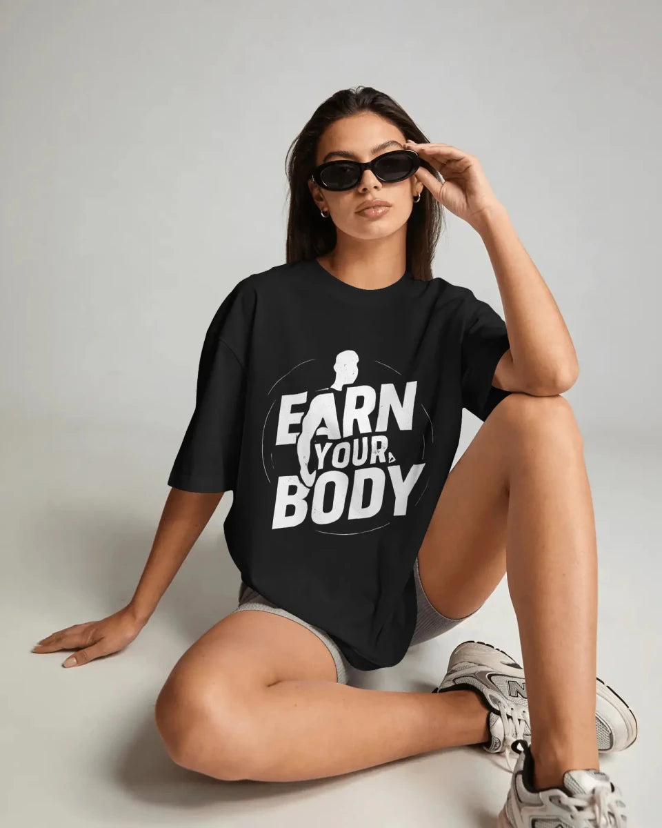 Earn Your Body | Gym Motivation Tee - Positivity Prints