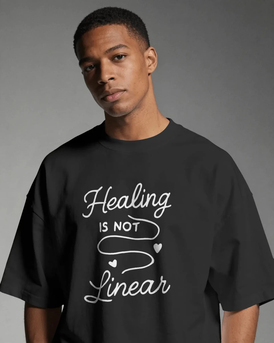 Healing Is Not Linear | Mental Health Tee - Positivity Prints