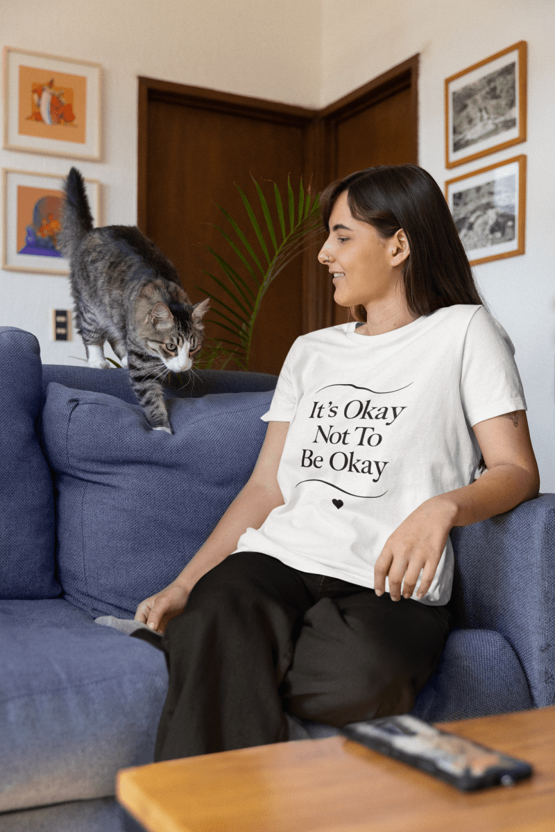 It’s Okay Not To Be Okay | Mental Health Tee - Positivity Prints