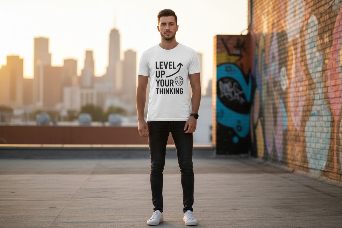 Level Up Your Thinking | Growth Mindset Tee - Positivity Prints