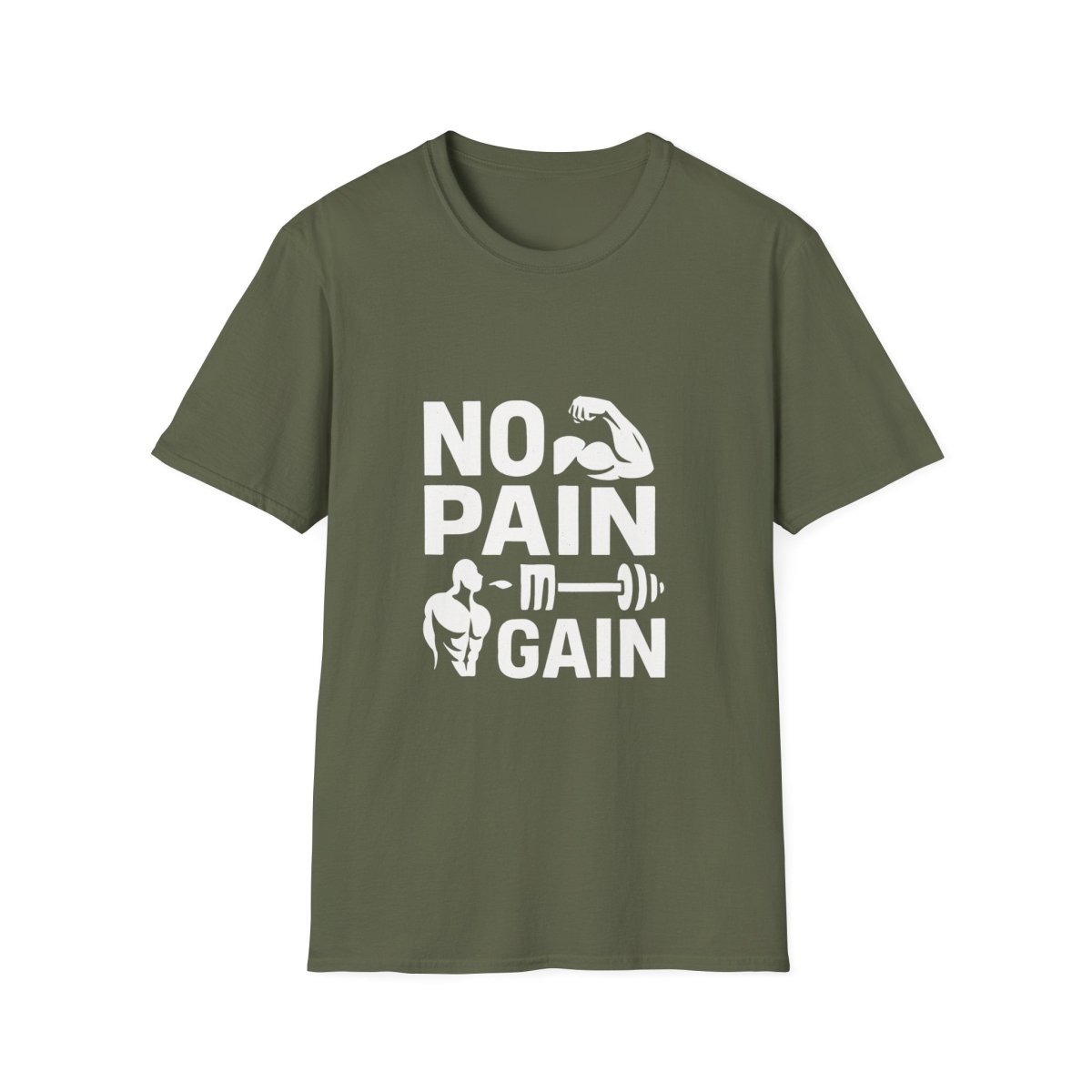 No Pain No Gain | Gym Motivation Tee - Positivity Prints