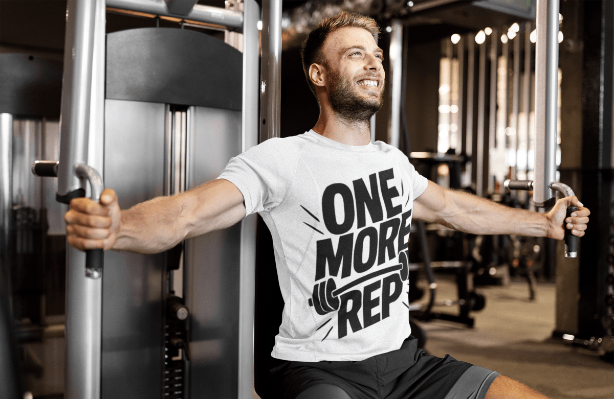 One More Rep | Gym Workout Tee - Positivity Prints
