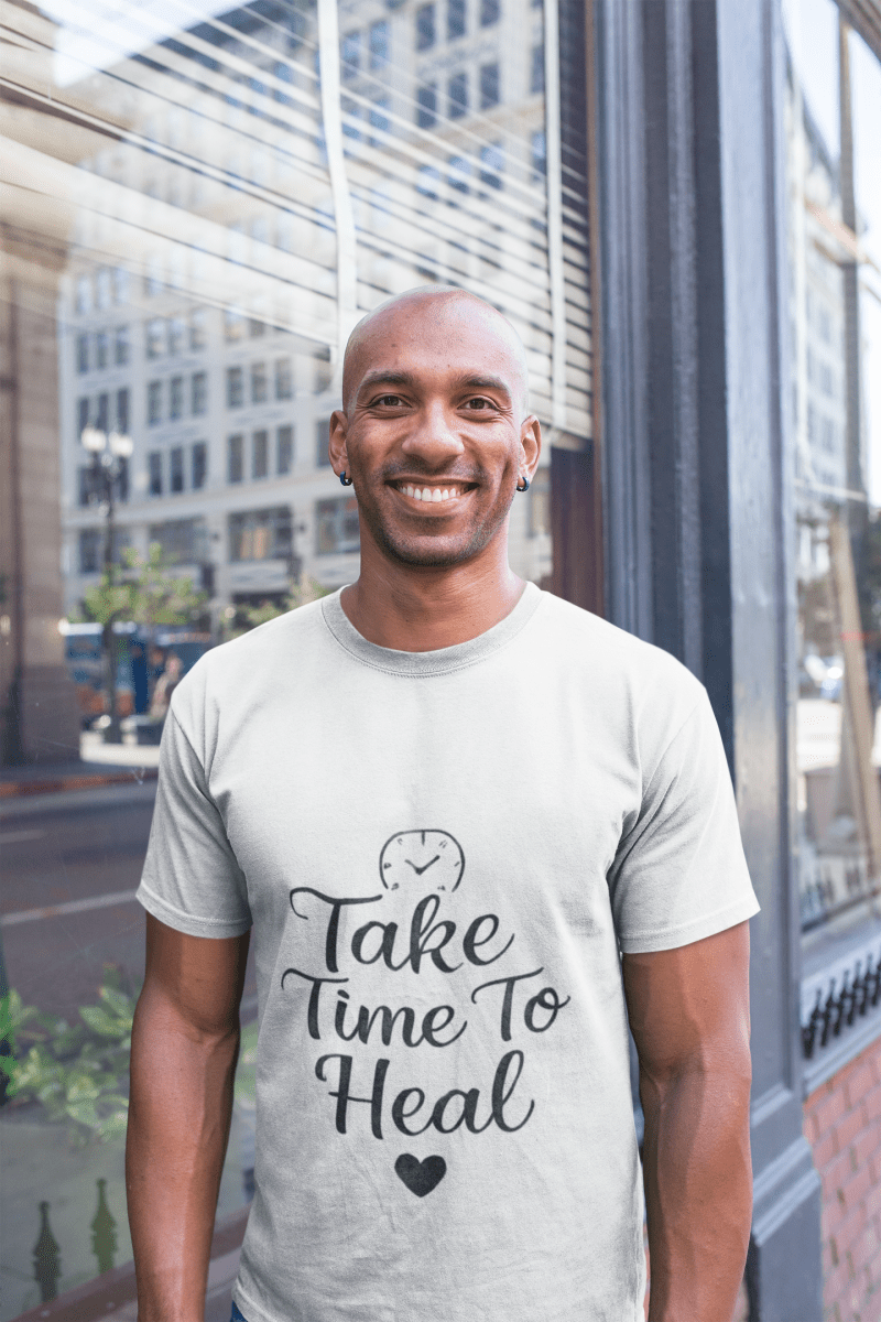 Take Time To Heal | Mental Health Tee - Positivity Prints