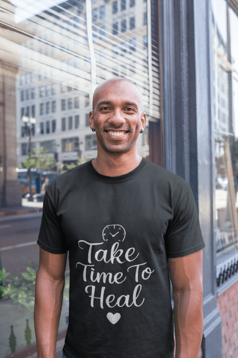 Take Time To Heal | Mental Health Tee - Positivity Prints